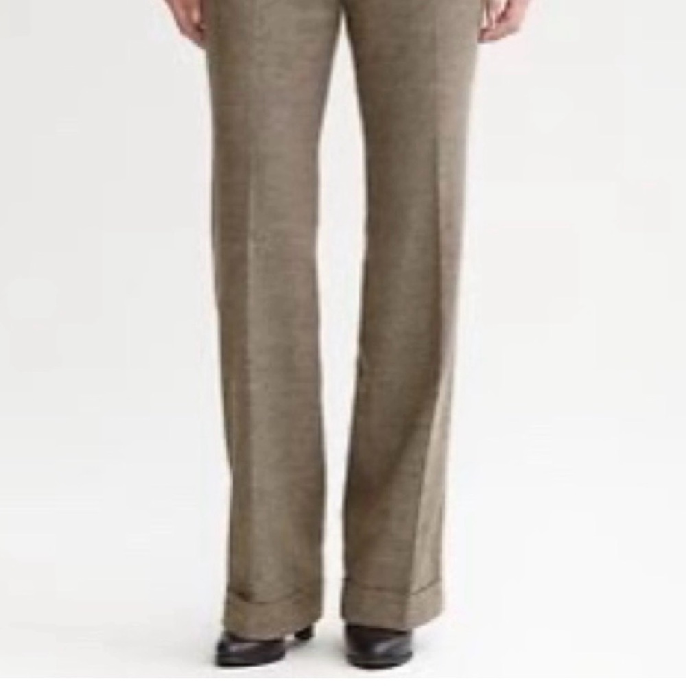 Banana Republic Women's Wide-Leg Trousers - Taupe Heather